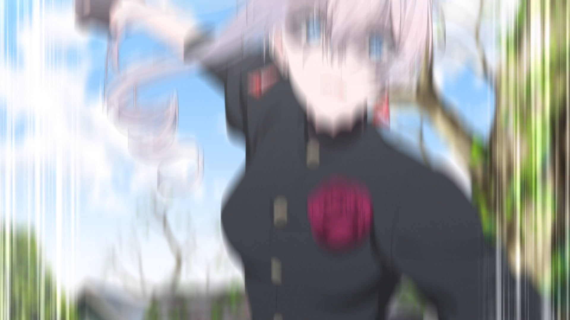 shot of Scarlet el Vandimion about to punch someone, panning up with motion blur